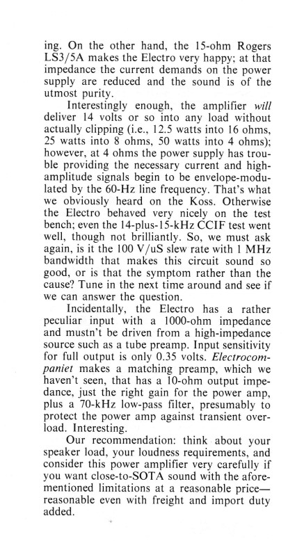 The Audio Critic on Electrocompaniet amplifier Part 2 - page 45